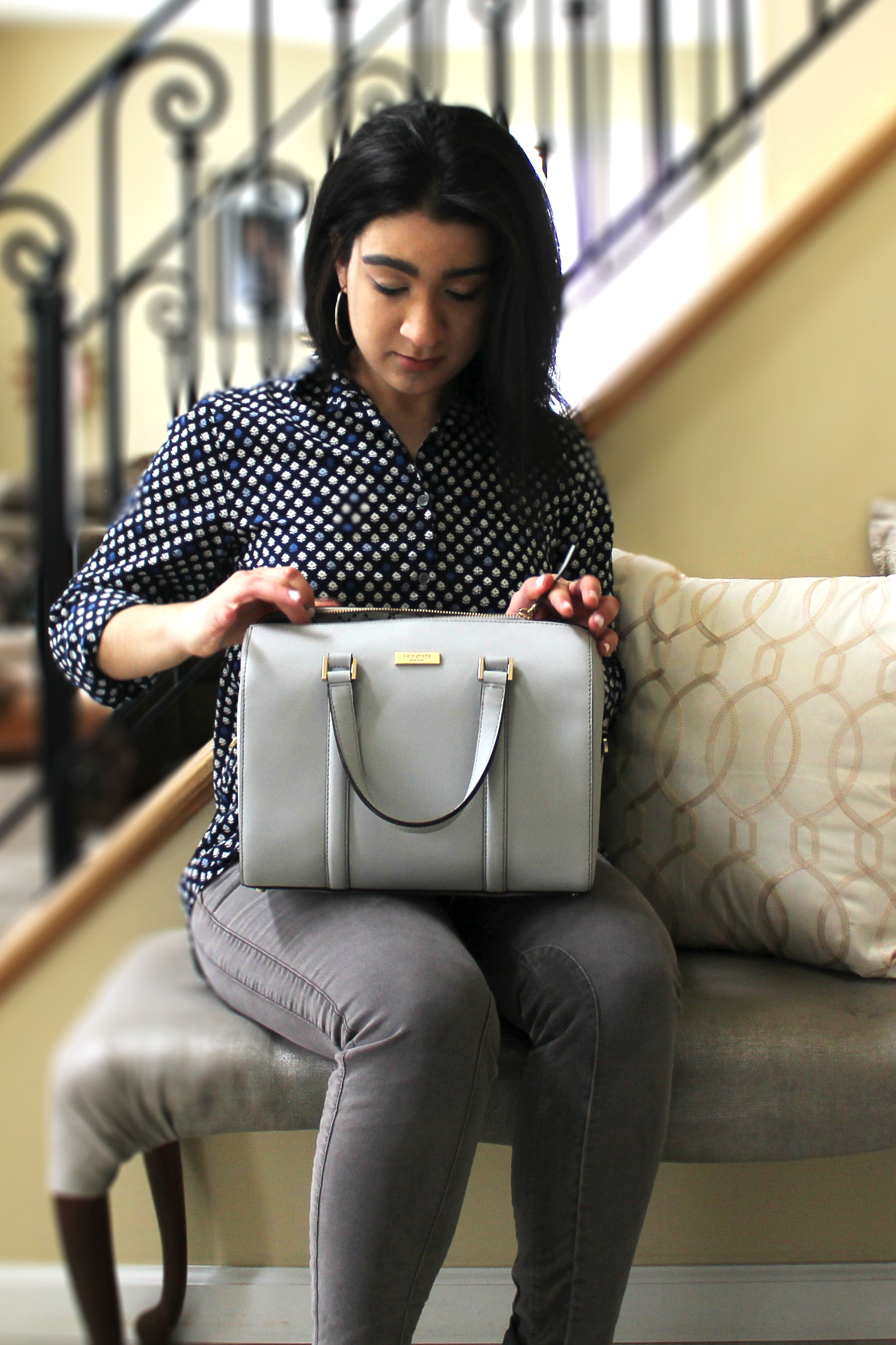 My New Kate Spade Purse Obsession: Ice Gray