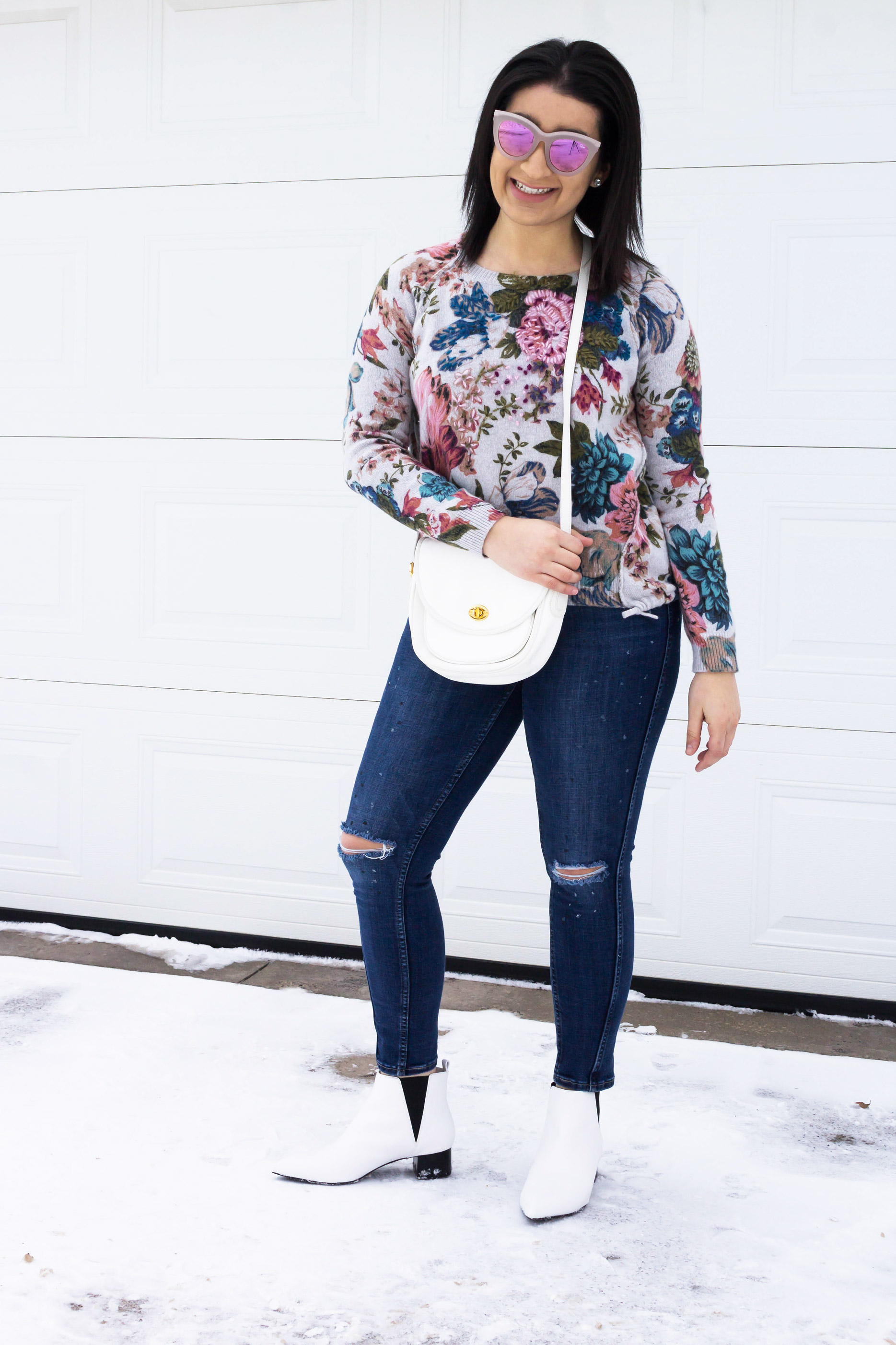 Thrifted: Anthropologie Angel of the North Floral Sweater