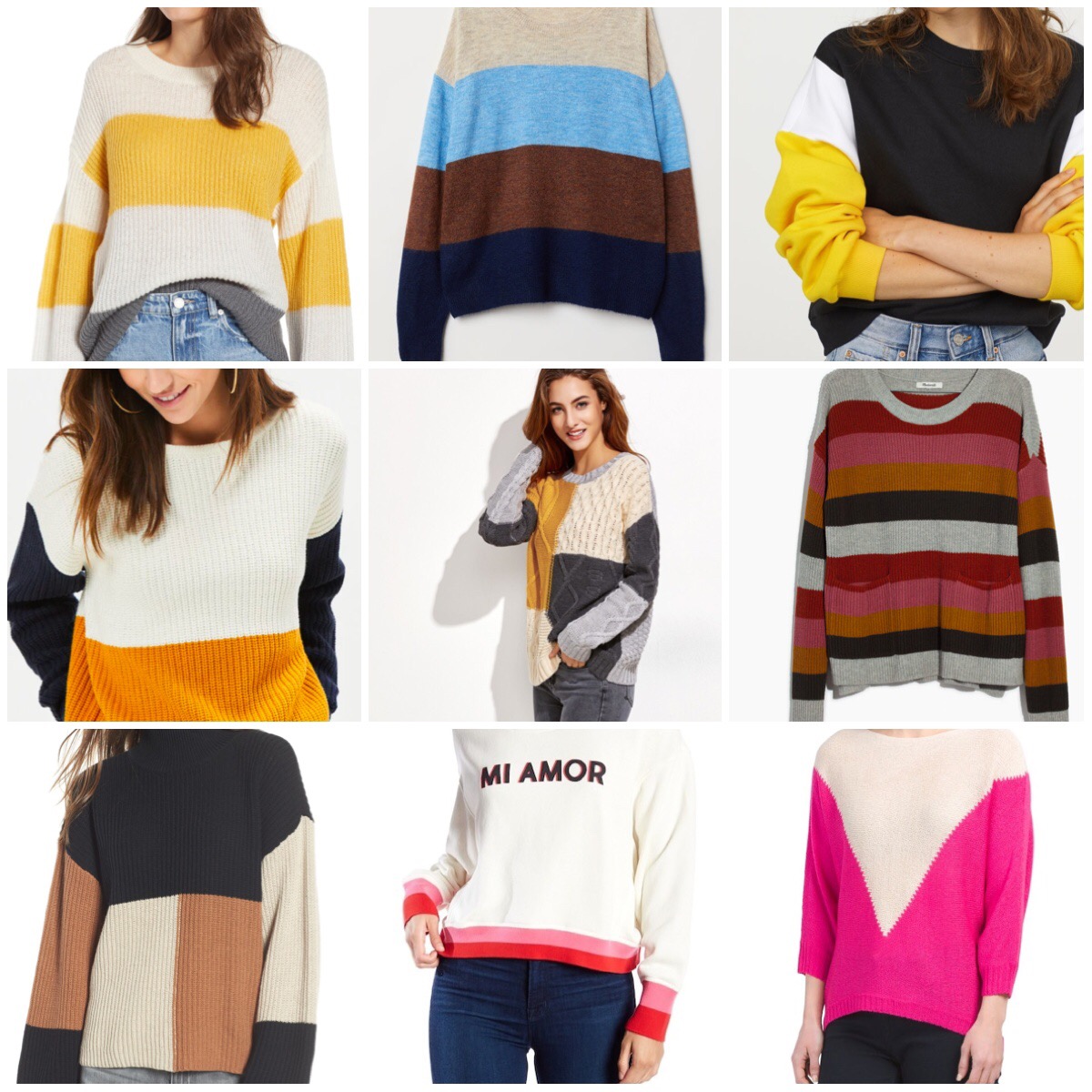 Colorblock Sweaters for Fall Under $100