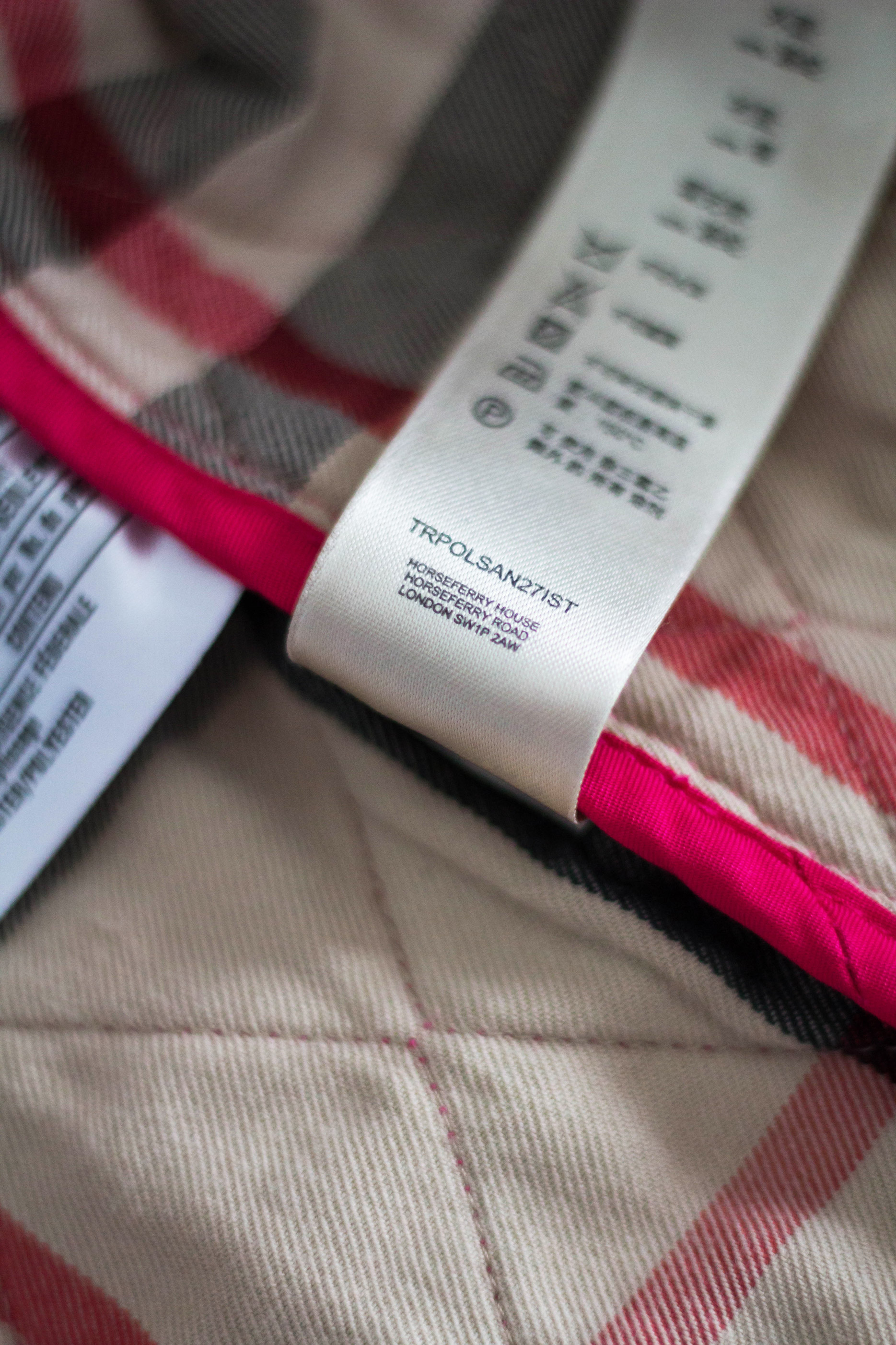 burberry serial number verification