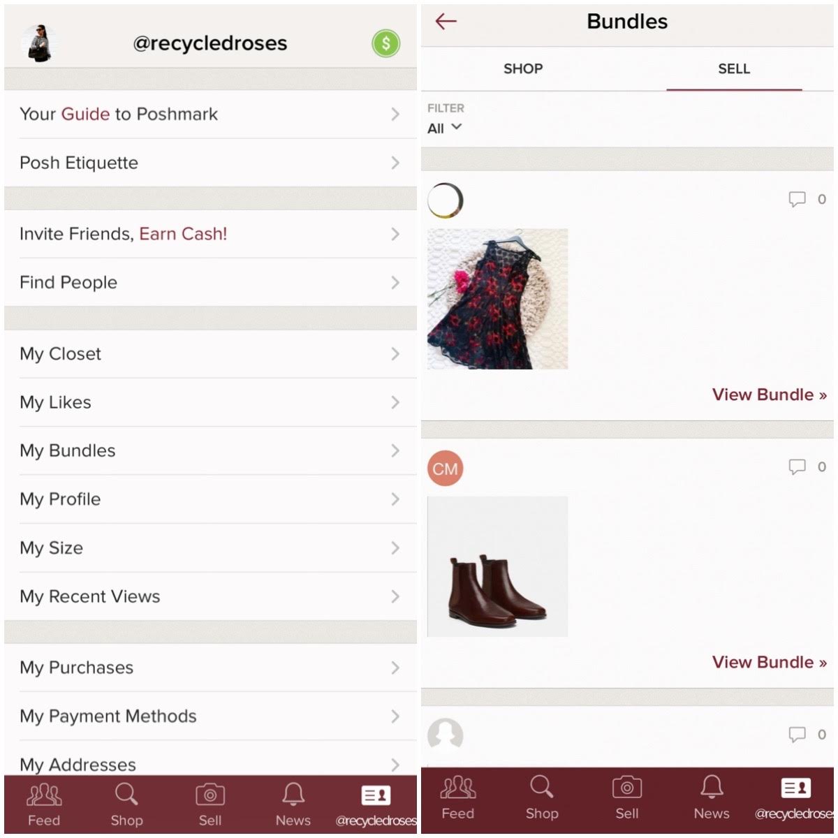 Understanding likes, bundles, shares and other interactions on  Poshmark