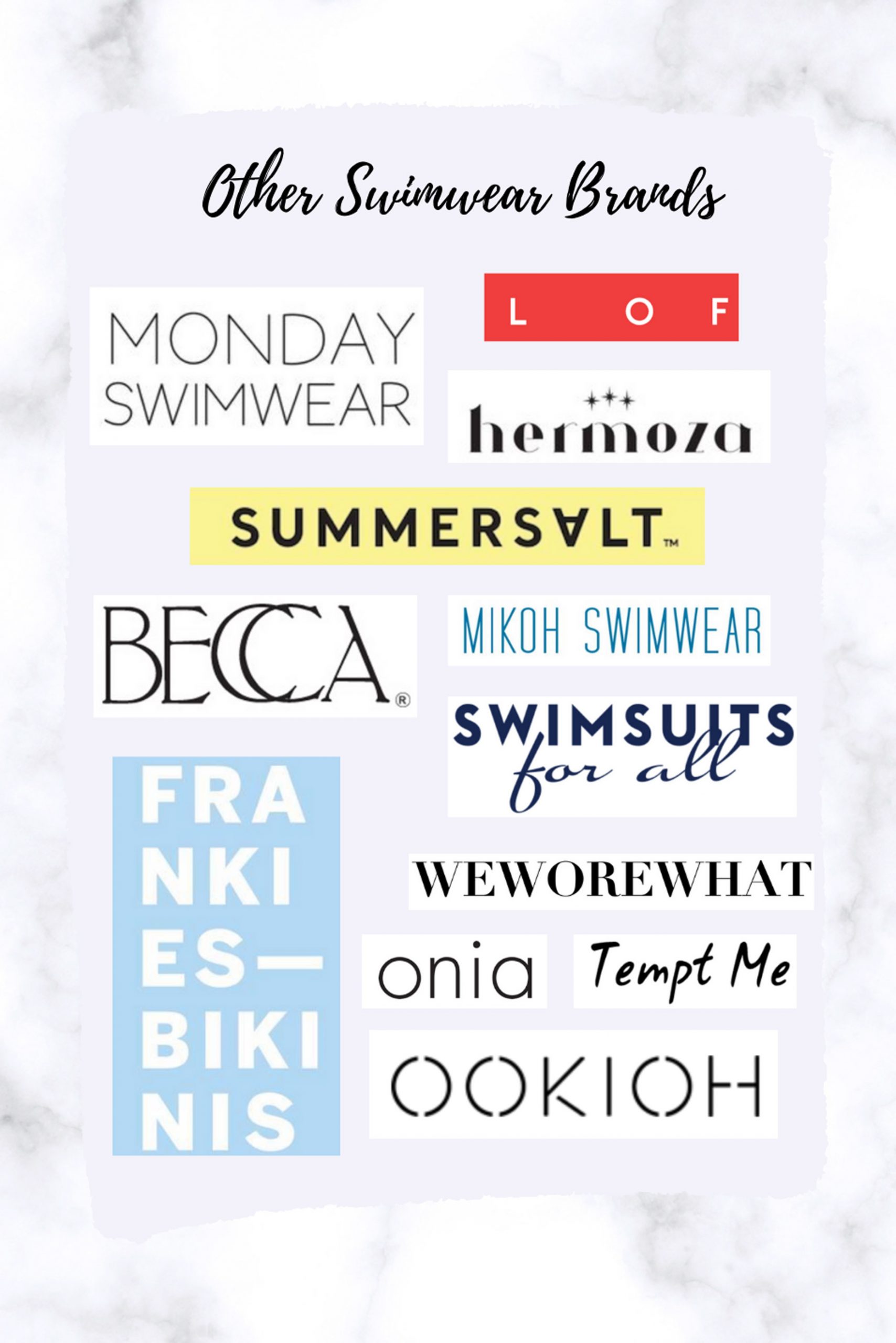 A Massive List of Swimwear Brands For Resellers