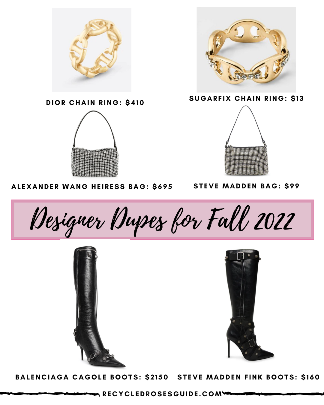 Designer Dupes for Less in Fall 2022