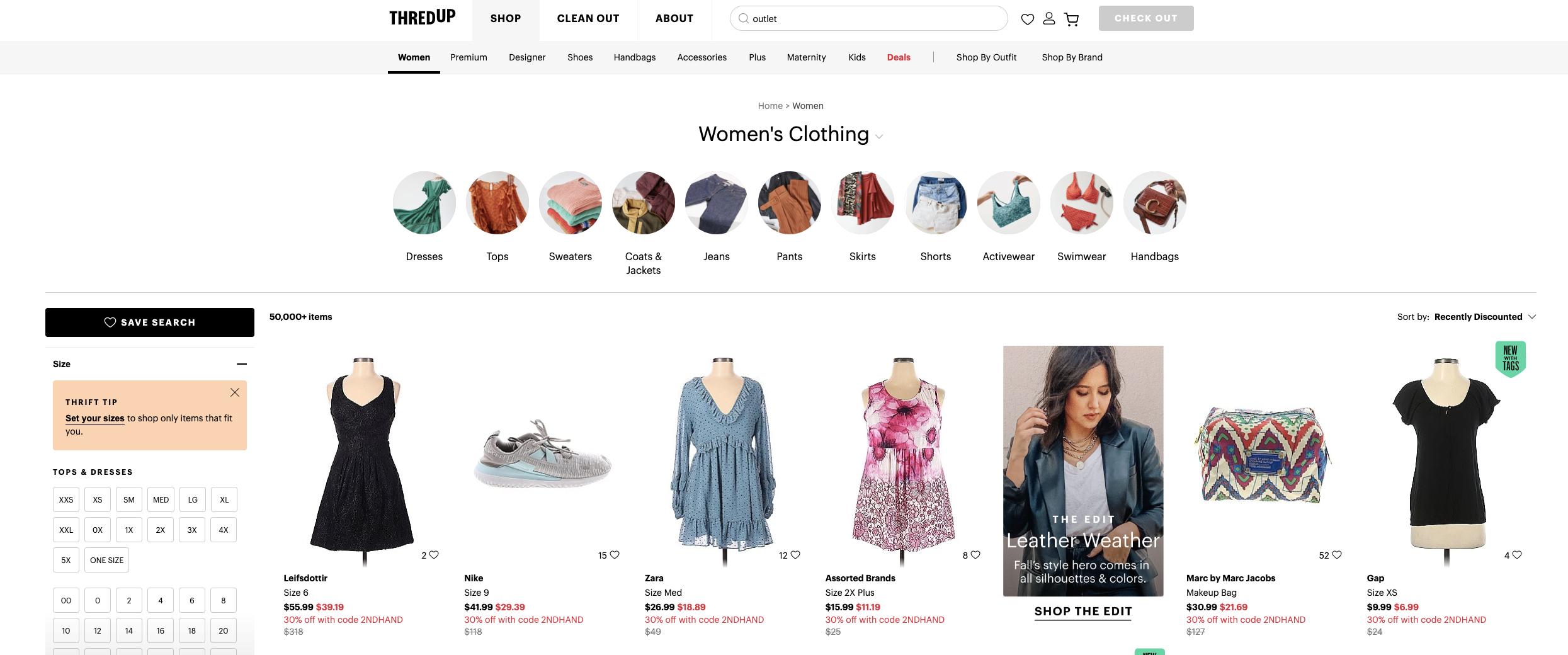 Websites similar hot sale to thredup